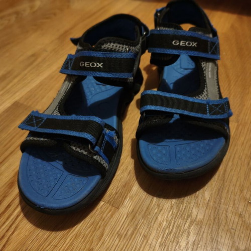 Geox sandals for boys used, size 34, black and blue