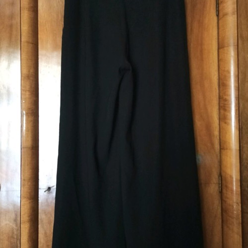 Lussile women's pants used, size 44, black with satin stripe