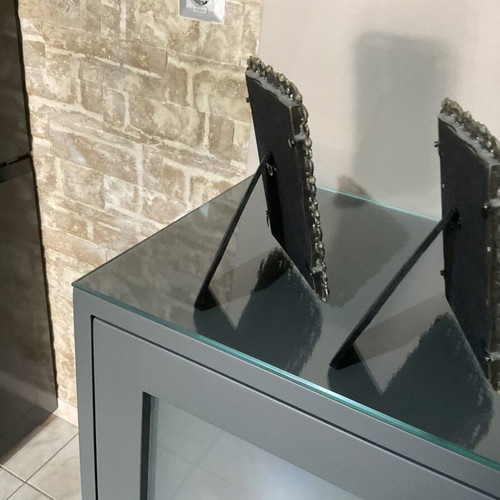 Σετ 2 χειροποίητες διακοσμητικές κορνίζες με σμάλτο και πέρλες