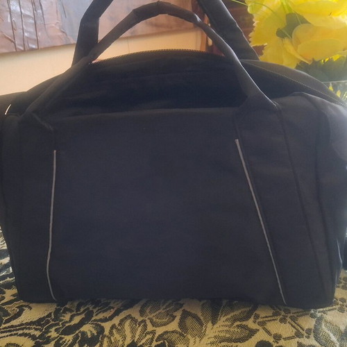 Oriflame shoulder crossbody bag new, black with white details