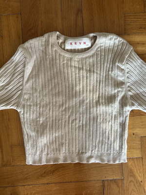 Karavan rib crop top like new, beige, soft fabric