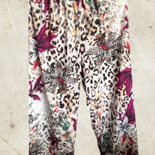 Rachel pants new with animal and floral print, size XL