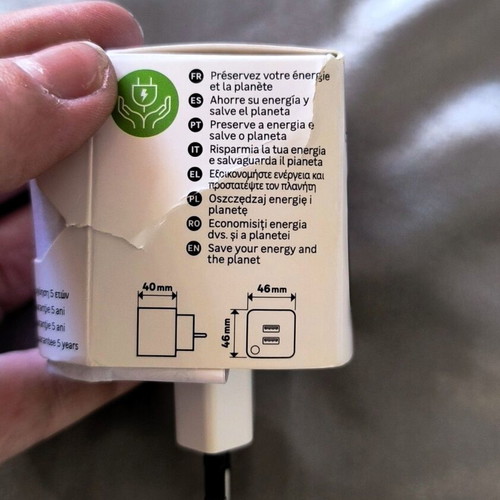 Charger 2 USB with Timer new and unused, black, wall type