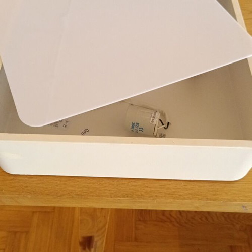 Ragu Nova Luce ceiling light square with metal frame and acrylic diffuser like new
