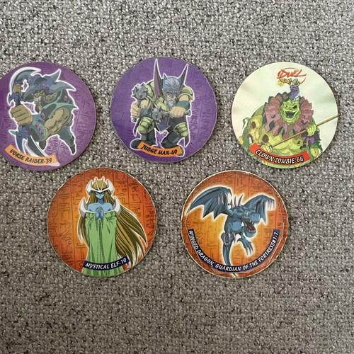 Yu-Gi-Oh Duel Tazos pack of 5 used