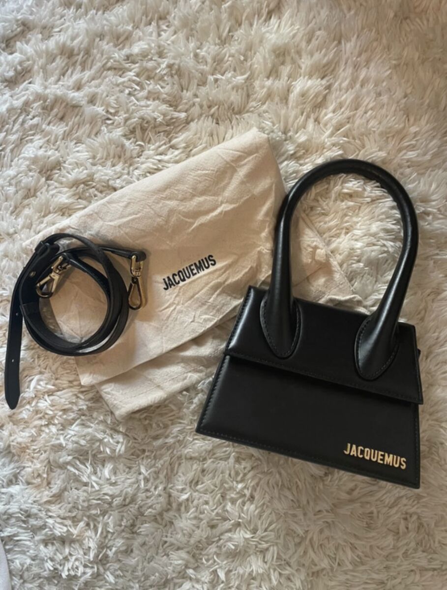 Jacquemus handbag like new, black with… - € 550,00 - Vendora.cy