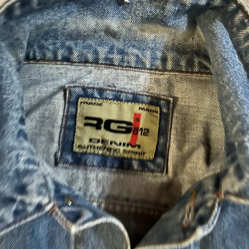 RG512 denim jean jacket like new, size large