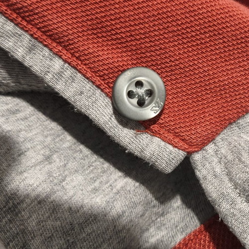 Zegna Sport Polo Shirt 3XL like new, gray and red cotton
