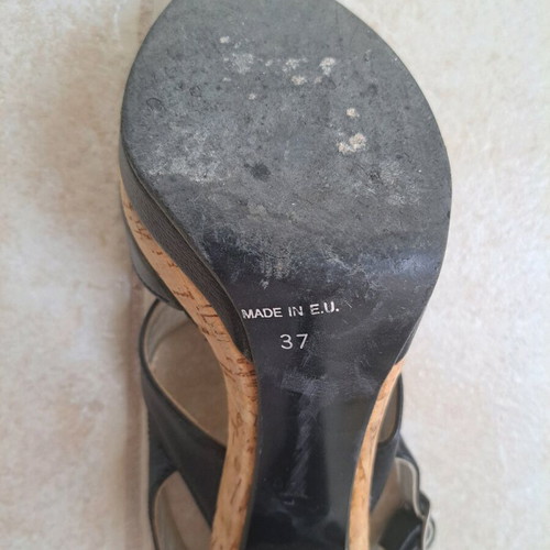 Rollini leather sandals used, size 37, black