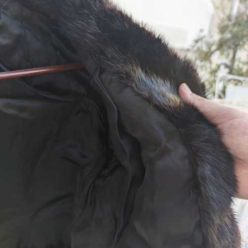 Authentic short fur bolero like new, dark brown and black