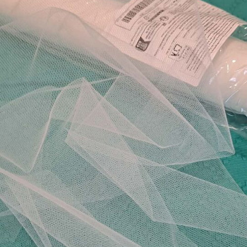 White fabrics and tulles new, 2 tulles 75x2000 cm, 2 shiny chiffon pieces 6m each