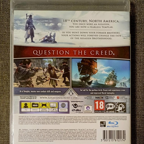 Assassins Creed Rogue PS3 game used