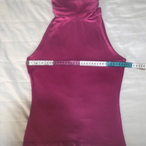 Must sleeveless turtleneck top like new, pink, size S