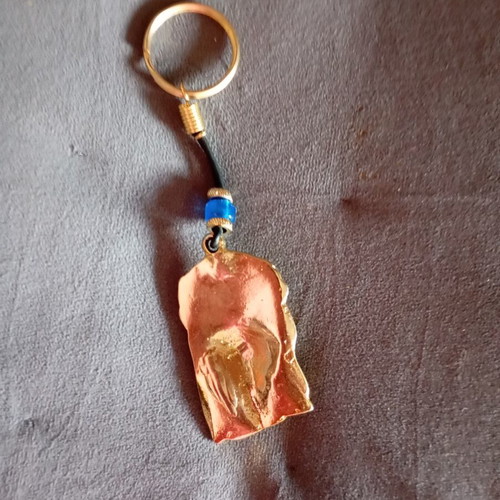 Brudgino keychain new, handmade, 12 inches long, gold color