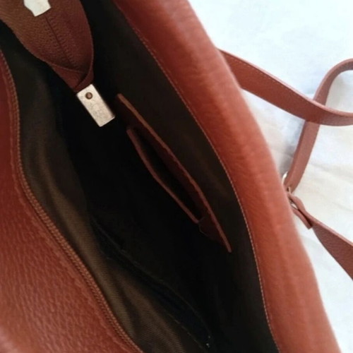 Leather crossbody bag like new, Italian, 26x24x5cm