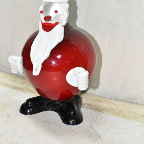 Vintage handmade glass Santa Claus figurine used