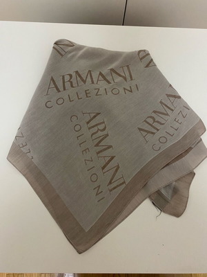 Armani Jeans scarf used, beige and brown
