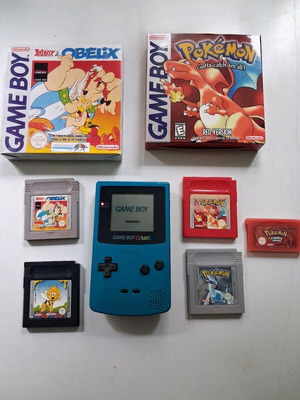 Game Boy Color Teal συλλεκτικό πακέτο σαν καινούργιο με παιχνίδια Pokémon