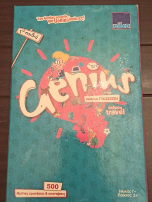 Genius Travel board game used, 500 questions for ages 7+