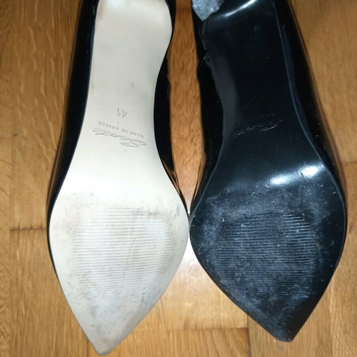 Sante patent leather pointed pumps size 41 used, 10cm heel