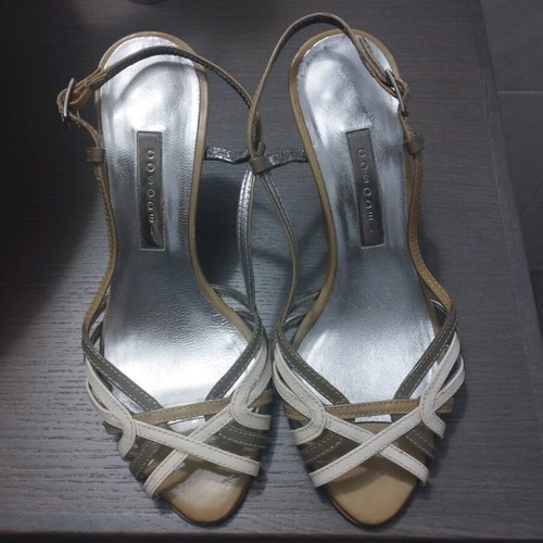 Cosodei leather sandals like new, grey and beige, size 36