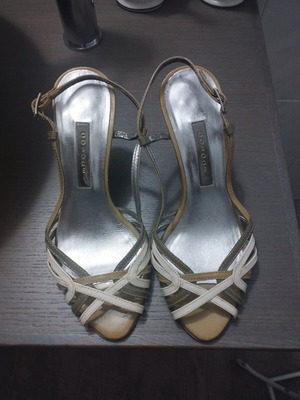 Cosodei leather sandals like new, grey and beige, size 36