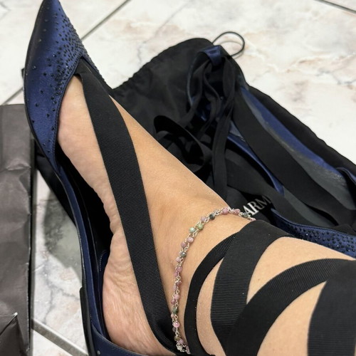 Giorgio Armani navy blue pumps with black rhinestones, EU 38