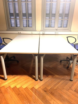 Office desks like new, set of 2, 80x160 cm, white surface