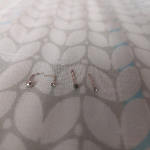 Nose Studs set of 3 silver like new