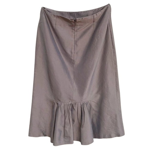 Gucci silk skirt like new, grey-taupe, size 40