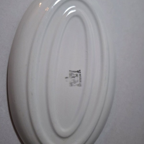 Ceramic oval platter small yellow used 23.5x14