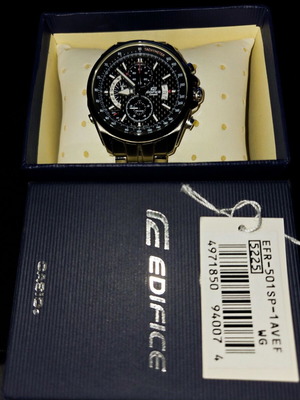Casio Edifice EFR-501SP-1AVEF men's watch new, black
