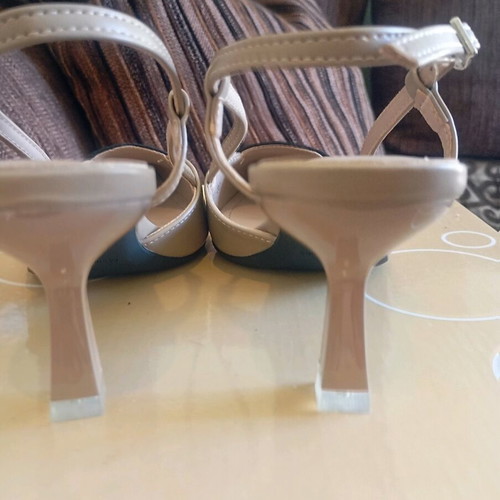 Slingback pumps beige - black like new, size 36
