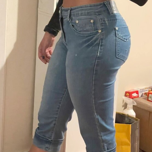 Short denim pants used, size S / 36 / 8