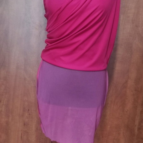 Luxury Who's Who Milano midi dress new, silk and viscose, pink