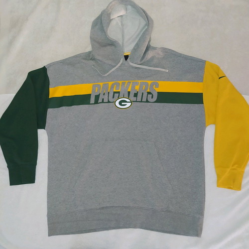 Men's Nike Green Bay Packers sweatshirt used, size XXL, gray and green