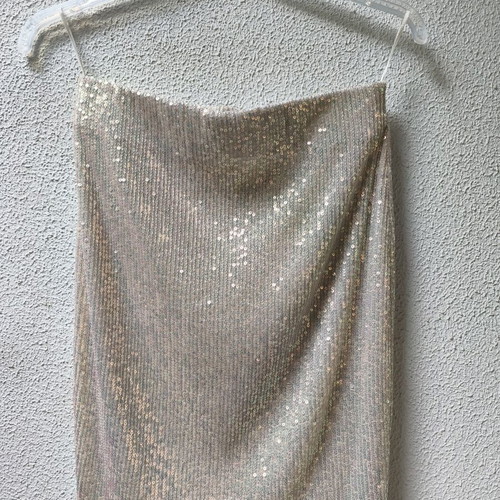 Mini skirt XS-S pink elegant sequined, new