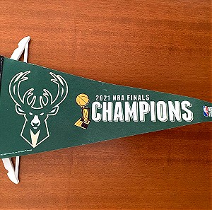 Σημαία Giannis Antetokounmpo Milwaukee Bucks NBA Finals Champions 30 cm x 75 cm Limited Edition