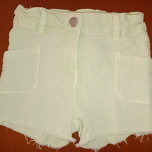 Orchestra denim shorts like new, pastel lime color
