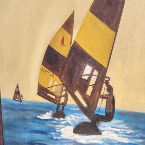 Kees Dekkers painting used, oil on fiberboard