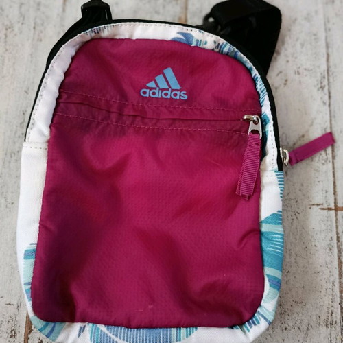 Adidas bag multicolored with zipper and three compartments, like new