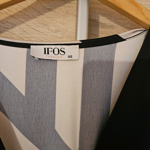 Midi pleated dress like new, one size, black and beige, Ifos fashion