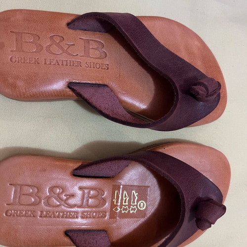 Handmade leather kids' flip-flops new, pack of 3 pairs size 24