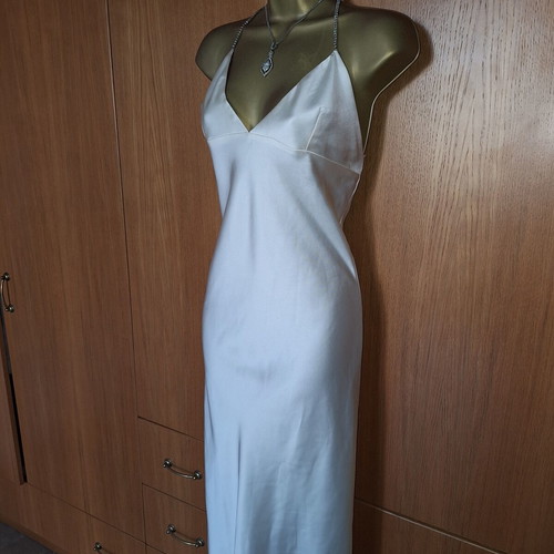 Zara Ivory Satin Diamanté Dress Size Medium New With Tags