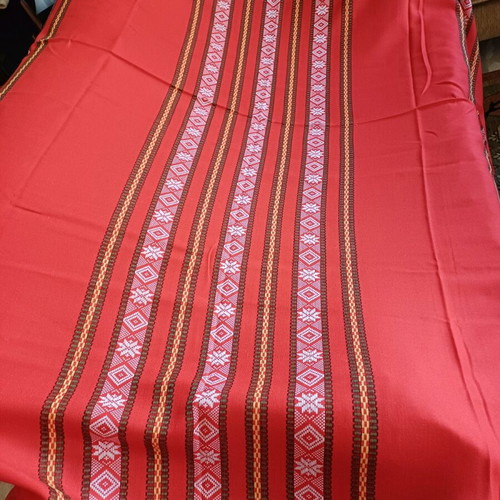 Set of 3 traditional woven tablecloths with Balkan motifs