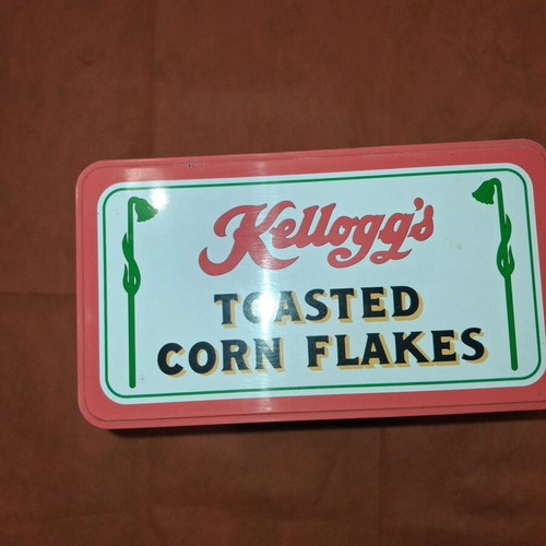 Kellogg's Corn Flakes metal tin used, collectible