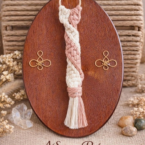 Macrame Keychain Made to Order, Twin Flow Series Multicolor