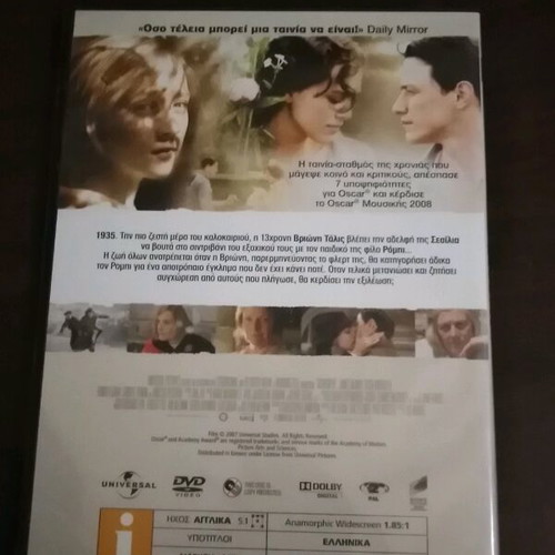 Atonement DVD new, romantic movie with subtitles