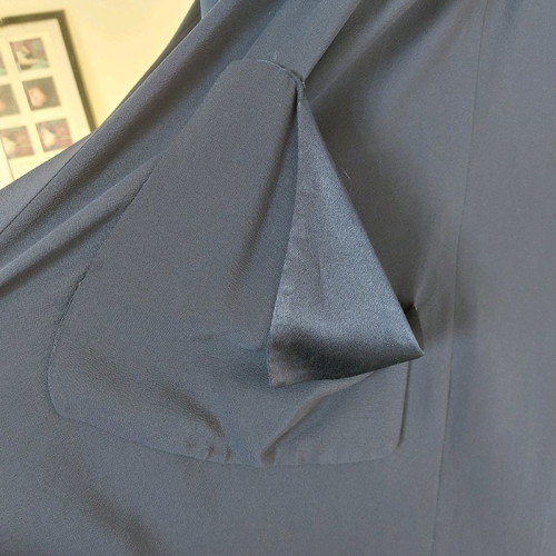 Blue dress and jacket set XL worn once, midi dress with zipper and satin lining