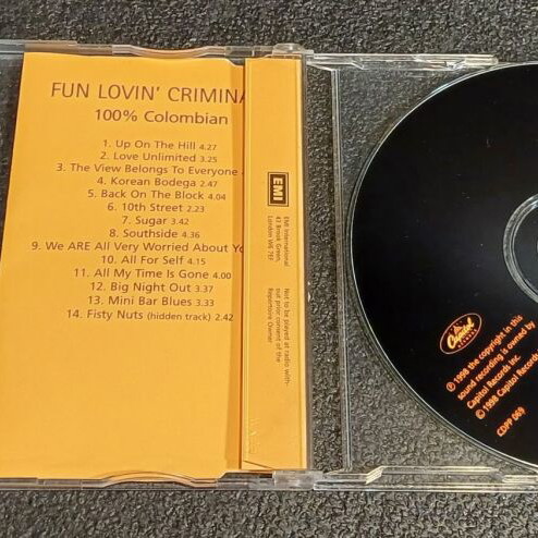 Fun Lovin' Criminals 100% Colombian CD used, alternative rock, rap
